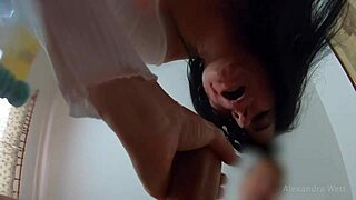 A perverted cumshot party unfolds in a hotel room with milfs and group action