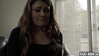 Submissive teen Adria Rae pleases her black boss