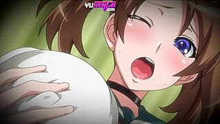 Intense Glory Hole Threesome with Stepsister in Hentai Cartoon