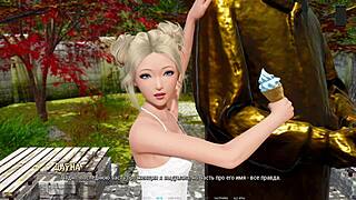 milf threesome with cute friend sucking outdoors