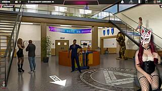 Hot girls in swimsuits engage in some risqué behavior at the beach in this animated video