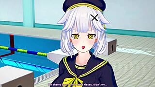 Japanese Pool Game in 3D Cartoon Anime Style by Badpoipoi