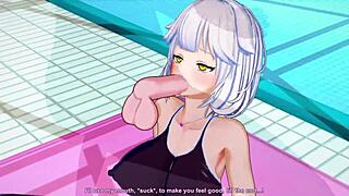 Japanese Pool Game in 3D Cartoon Anime Style by Badpoipoi