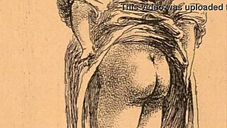 Vintage erotic art brings classic sensual vibes to life.