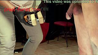 Blonde mistress crushes that useless dick hard! 😈