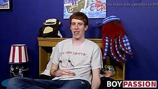 the guy with red hair says, 'i'm ready for my solo session with anal toys and big cock'