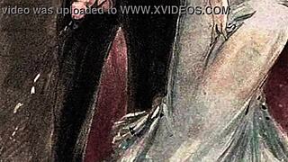 Vintage erotic anime drawings unveiled