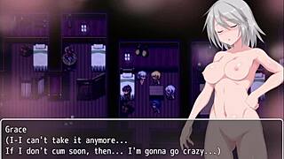 grace explores labyrinth town with toys and fingering