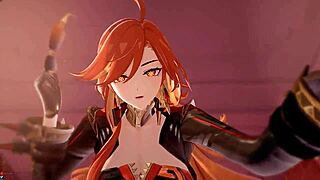 卡通鸡巴在3D Hentai内射中爆炸。