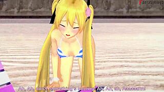 Marie Rose in a beach bikini in free DOA porn