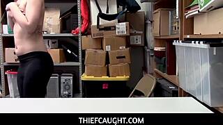 Hidden camera captures 18-year-old shop girl April Reid having sex with a thief instead of paying his fine