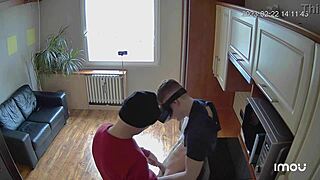 scoout007 catches skinny old bican fucking hard on the kitchen counter