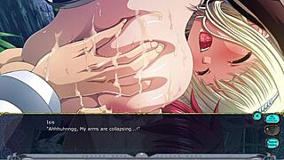 kyonuu fantasy isis scene 3 with big tits and squirting in anime game.