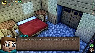 HornyCraft parody game with double creampie and more