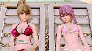 Harem Hotel 107 in the anime game features a lively hotel setting with lots of interactions.