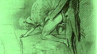 Checking out vintage erotic cartoon drawings