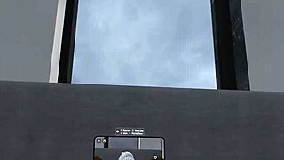 Two men engage in intense gay sex in a luxurious villa using VR technology.