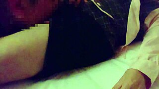 An amateur Asian girl performs a mind-blowing cosplay creampie blowjob and cunilingus on a bed