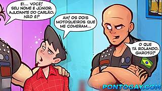 BR69 A RODOVIA DO SEXO - COMERAM O CU DO NOVINHO E LARGARAM ELE PELADO NA ESTRADA