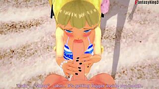 Marie Rose in a beach bikini in free DOA porn