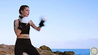 boxer tied and spanked before rimming by balearic sea