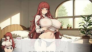 Spirit Harem Hentai Girl Pleasures Master with Giant Breasts