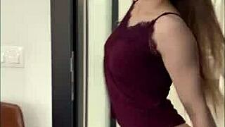 Fitness Model's Tight Pussy Stretched in Wild Yoga Handjob Scene.