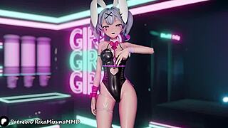 ibuki dances sexy in 3d vocaloid rabbit hole mmd r-18