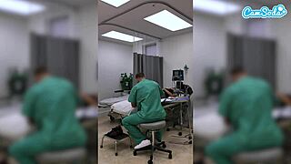 Hot Fit Milf Nurse Risks Job Showing Off Wet Pussy