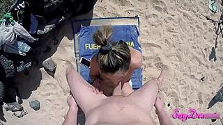 i ripped her clothes on the beach and fucked her wet pussy doggystyle