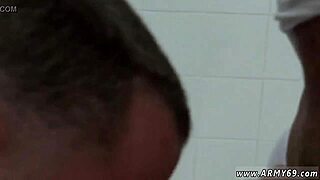 Gay military hazing and showering with anal sex