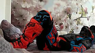 Motocross Rider Gets Boots Trod In Intense Gay Fetish Scene