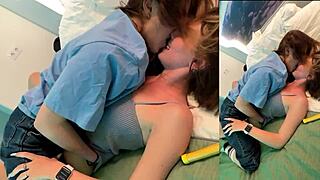 Birthday Surprise With Hot Kisses, Pussy Play, Blowjob, and Internal Cumshot