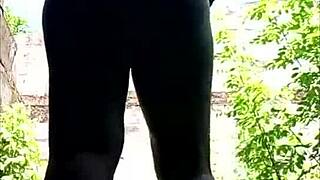 Dark Skin Booty Outdoor Exploited In Ghetto