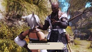 Black Guy Engages In Intense Fucking With Final Fantasy XIV Characters