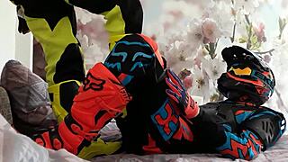 Motocross Rider Gets Boots Trod In Intense Gay Fetish Scene
