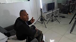 Latina girlfriend shows off backstage in steamy POV action