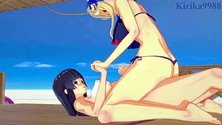 ikaruga and katsuragi bunny girl intense futanari sex - senran kagura hentai