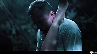 Whoa! Busty Chick Frozen in Time Banged by Three in Forest!