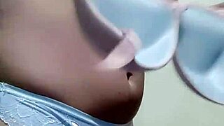 trying on my underwear in front of the mirror