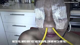 dominatrix mistress april humiliates slave rose in bdsm domination session