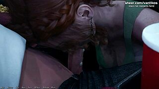 Young Redhead's Public Blowjob and Creampie in Cinema - Being a Dik Episode 10