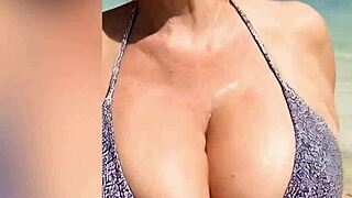 granny flaunts sexy bikini with dirty talk before going fully nude