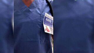 Hot Fit Milf Nurse Risks Job Showing Off Wet Pussy