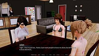 Exploring harem hotel in anime game