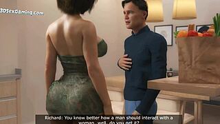 stepmom eases my tension in wild 3d animation