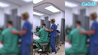 Hot Fit Milf Nurse Risks Job Showing Off Wet Pussy