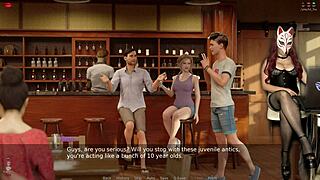 Ms Denvers in ep 55 rocks stockings and see-through bra for gamer vibe