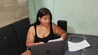 chubby colombian teen teases stepdad with big curves