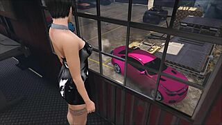 Cristina Fucked by Two Mechanics in Workshop